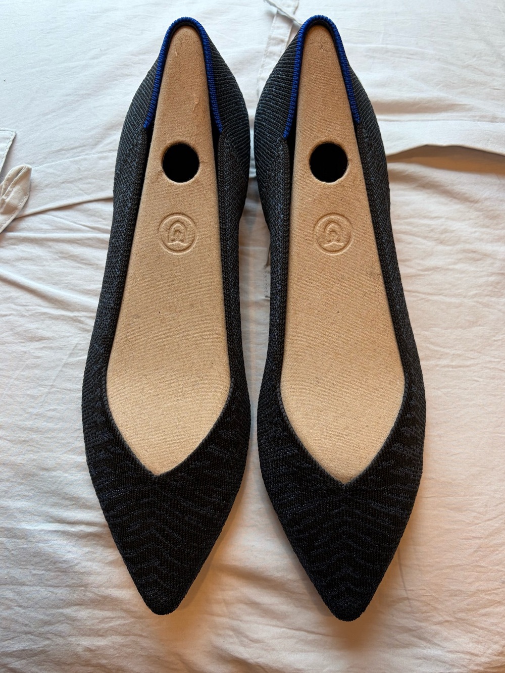 Rothy's midnight metallic points